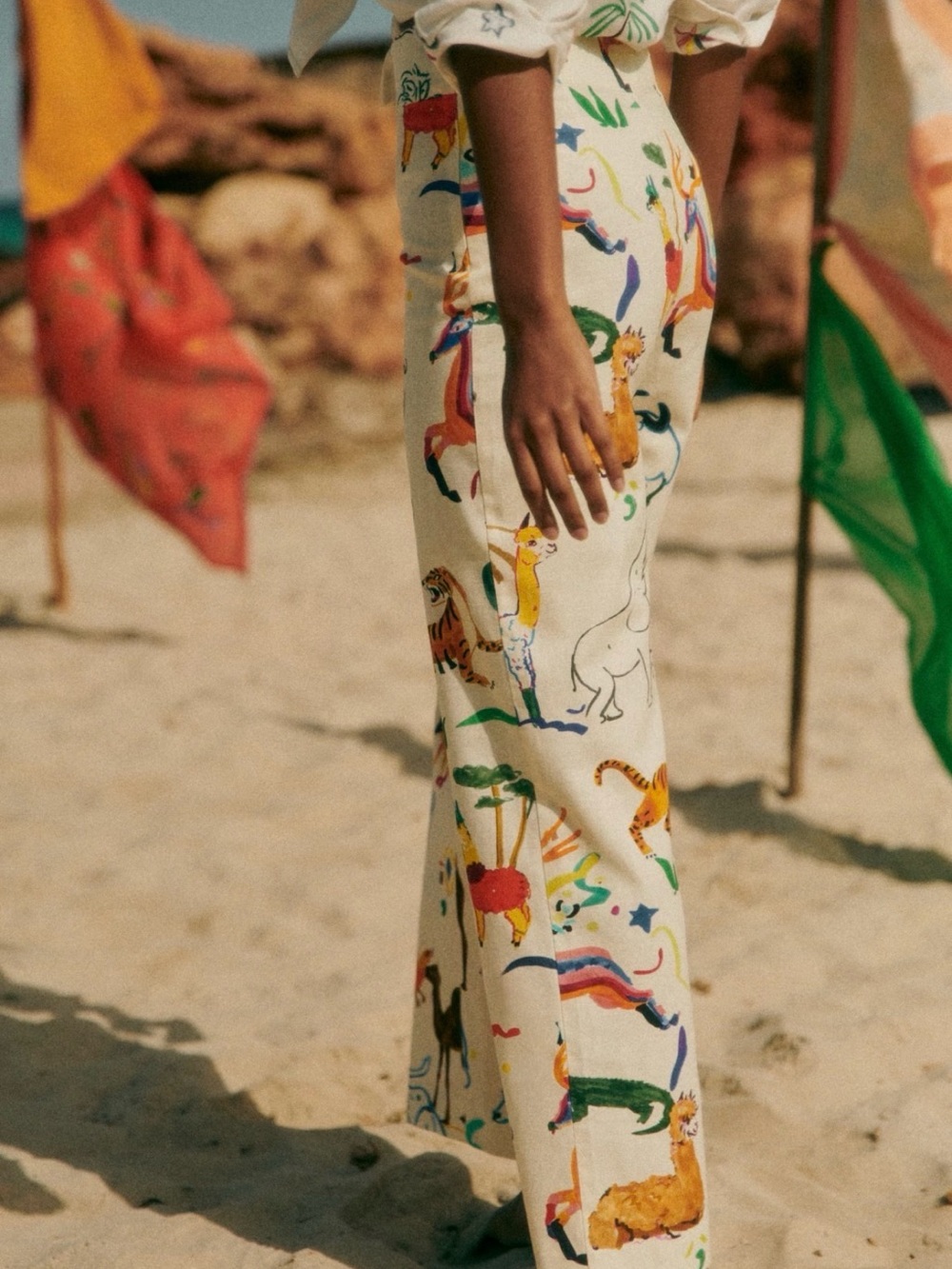 NWT 🇫🇷 Sézane x G. Kero Jenson Trousers Pants Animal Print - Picture 1 of 16